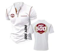 Camiseta Henley para Hombre Ropa De Calle con Costuras In.di.an.Ap.OL.is 500 Corte Entallado Superior Gráfica Manga Corta Polos Suaves Camisetas-BaiSe||s