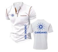Camiseta Henley Secado Rápido para Hombre De C.a.r.d.an.o A.D.A Collision Color Manga Corta Estampado Cuello Alto Chándal Polo Suave Fitness Media-BaiSe||m