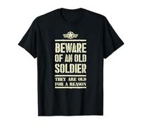 Camiseta heroica con Cuidado con los Viejos Soldados, en Honor a los Veteranos rudos Camiseta