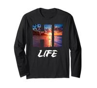 Camiseta HI Life Aloha, Isla Tropical de Hawái, Vacaciones en Hawái Manga Larga