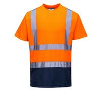 Camiseta Hi-Vis Portwest S378 Manga Corta Contraste Cuello Redondo Seguridad