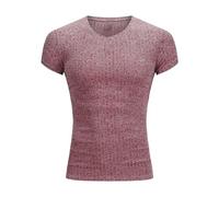 Camiseta Hip Hop de Lentejuelas para Hombre, Rayas Manga Corta Punk Rock Red X-Grande