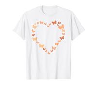 Camiseta Hippie Flower Power Kawaii con Flores Florales y Mariposas Rosas Camiseta gráfica económica, Hombre, Blanco, L