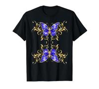 Camiseta Hippie Flower Power Kawaii con Flores Florales y Mariposas Rosas Camiseta gráfica económica, Hombre, Negro, XL