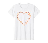 Camiseta Hippie Flower Power Kawaii con Flores Florales y Mariposas Rosas Camiseta gráfica económica, Mujer, Blanco, M