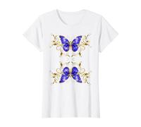 Camiseta Hippie Flower Power Kawaii con Flores Florales y Mariposas Rosas Camiseta gráfica económica, Mujer, Blanco, M
