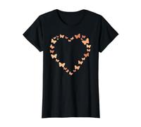 Camiseta Hippie Flower Power Kawaii con Flores Florales y Mariposas Rosas Camiseta gráfica económica, Mujer, Negro, M