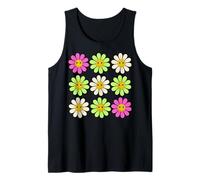 Camiseta Hippie Retro Flower Power Kawaii con Flores Florales de los años 60 y 70 Camiseta sin Mangas