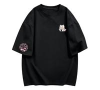 Camiseta Holgada de Manga Corta con Estampado de Lindo ga - Albaricoque - S