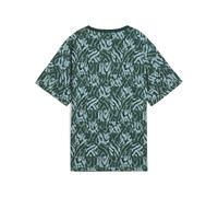 PUMA ESS Graphic Relaxed AOP tee, Camisetas Unisex Adulto, Green Moon, XS