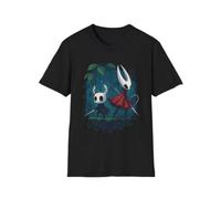 Camiseta Hollow Knight Silksong - Camiseta Gráfica Unisex, Camiseta Casual para Gamers, Divertida Camisa de Fantasía, Regalo Gaming para Hombres y Mujeres, Negro, XXL