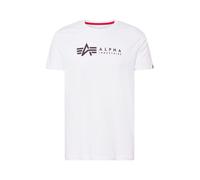 ALPHA INDUSTRIES Camiseta negro / blanco, Talla M