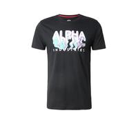 ALPHA INDUSTRIES Camiseta turquesa / lila / negro / blanco, Talla S