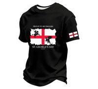 Camiseta Hombre Caballero Medieval Cruz Roja San Jorge Estampado Camiseta Casual Deporte Verano