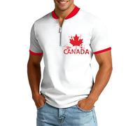 Camiseta Hombre Casual Camiseta De Manga Corta para Hombre con Estampado Gráfico Patriótico De La Hoja Arce Canadá Informal Mezcla Suave Y Cómoda para El Día A Día Y Fiesta