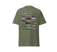 Camiseta Hombre Coches Legendarios De Cine Y Series Retro Ochenta Pop Art Y Humor