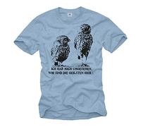 Camiseta Hombre con Frase Aleman - Miré a mi Alrededor, Somos los más cachondos aquí - Blanco M