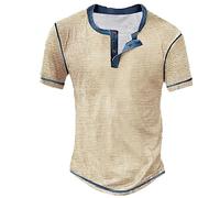 Camiseta Hombre Cuello en V, Camisetas y Tops Deportivos Hombre Manga Corta Gran Tamaño Casual Vintage Básico Tunics Top Streetwear Ligero Top Blusa Transpirable Verano Camisa