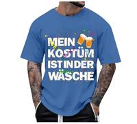 Camiseta Hombre Deporte, T-Shirt Homem Playeras Camiseta De Carnaval con Estampado De Color Mein Soild ist In Der Wäsche (Light Blue XL)