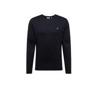 GANT Reg Shield LS T-Shirt Camiseta, Black, M para Hombre