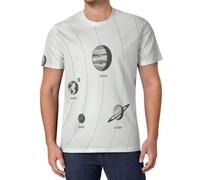Camiseta Hombre Malla 3D Gráfico Sistema Solar Manga Corta