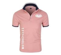Camiseta Hombre Manga Corta Bu-ell, Informales Po.lo de Tenis de Golf con Estampado, Camiseta Gimnasio Ultra Ligera y Transpirable, atlético(Pink,M)