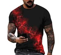 Camiseta Hombre Manga Corta Camiseta Verano Deportes Golf Tshirt, Regalo Dia del Padre Oferta Flash - Algodon Oversize Basica T-Shirts Ropa Deportiva Hombre(Rojo,M)