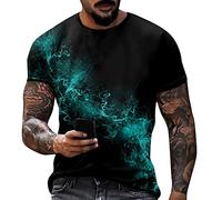 Camiseta Hombre Manga Corta Camisetas Verano Deportes Running T-Shirts, Regalo Dia del Padre Oferta Flash - Algodon Moda Tecnicas Tshirt Ropa Deportiva Hombre(Cielo Azul,XXL)