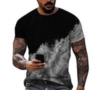 Camiseta Hombre Manga Corta Camisetas Verano Deportivo De Trabajo Tshirt, Ofertas Flash del Dia Regalo Padre - Tecnicas Algodon Basica T-Shirts Ropa Deportiva Hombre(Gris,XL)