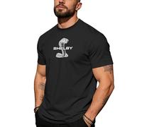 Camiseta Hombre Manga Corta Co.bra snake muscle car, Camisa de Po.lo Cómodo Informal, Hombre Tamaño King Po.lo Camisetas Outdoor(Black,XL)