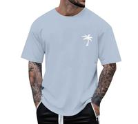 Camiseta Hombre Manga Corta Cuello Redondo Oversize Algodón Transpirable Holgada Talla Grande Rebajas Verano Quotidiano Taglie Forti Regolare Tinta Unita