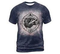 Camiseta Hombre Manga Corta Estampado Mitología Nórdica Vikingo Medieval Dioses Nórdicos Cuello Redondo Camiseta Casual Verano Diario Básica Hombre Algodón Transpirable Ropa Cómodo Suave M251