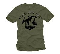 Camiseta Hombre Manga Corta Natural Born Chiller Verde Talla XXXL