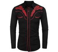 Camiseta Hombre Manga Corta T Shirt Algodon Camisetas Deporte Ajustadas Camisa Vaquera de Algodón para Estilo Occidental con Temática Festiva y Botones Decorativos