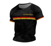 Camiseta Hombre Manga Corta, T-Shirt Homem Playeras Hombre Estampado Alemania Tema Número Casual Cuello Gráfico Tallas Grandes Camisa Impreso Color Sólido Manga Corta Top (Gold XL)