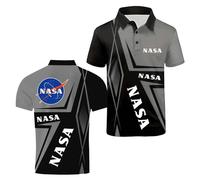 Camiseta Hombre N.A.S.A, Cómodo Po.lo Manga Corta de Tenis, Ropa de Entrenamiento Atlético para Correr(Huise,3XL)