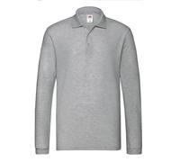 Camiseta Hombre Polo Premium Manga Larga 100% Algodón Fruit of the Loom