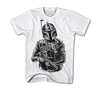 Camiseta Hombre Punk Boba Fett Bounty Hunter - Blanco, XXL