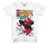 Camiseta Hombre Spider-Man Marvel Años 90 T-Shirt Licencia Oficial Blanca