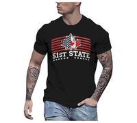 Camiseta Hombre - T Shirt Hombre Camiseta de manga corta del estado 51 de Canadá Camiseta del estado 51 de Canadá Camiseta de hombre que hace que Estados Unidos y Canadá vuelvan a ser grandes