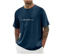 Camiseta Hombre Tallas Grandes, Manga Corta Con Cuello Redondo, Deporte Casual Verano, Moda Impresión Transpirable Fitness Tops Rebajas