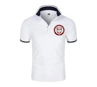 Camiseta Hombre The University of Chicago, Camiseta de Cuello en V con Estampado, Ropa de Trabajo Verano para Ocio al Aire Libre(White,XL)