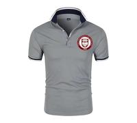 Camiseta Hombre The University of Chicago, Camiseta de Cuello en V con Estampado, Ropa de Trabajo Verano para Ocio al Aire Libre(Grey,XXL)