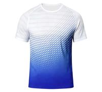 Camiseta Homme dégradé, col rond, estilo moderno décontracté, idéal au quotidien à superposer., Blanco, XL