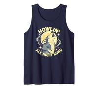 Camiseta Howlin Long Wolf Lover Night Animal Camiseta sin Mangas