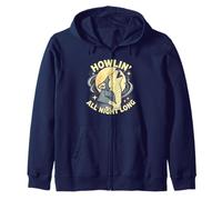 Camiseta Howlin Long Wolf Lover Night Animal Sudadera con Capucha
