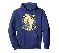 Camiseta Howlin Long Wolf Lover Night Animal Sudadera con Capucha