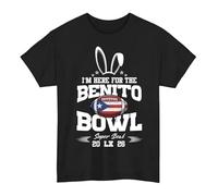 Camiseta Humor Deportivo Fan Camiseta de fútbol Bad Game Day Bunny, Camiseta gráfica Divertida for fanáticos los Deportes, Camisa Humor Medio Tiempo(Black 01,XS)