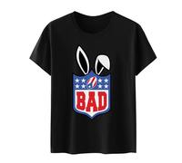 Camiseta Humor Deportivo Fan Camiseta de fútbol Bad Game Day Bunny, Camiseta gráfica Divertida for fanáticos los Deportes, Camisa Humor Medio Tiempo(Black 02,M)