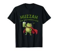 Camiseta Huzzah For The Green Elixir Frog Matcha Ironic Fantasy Camiseta